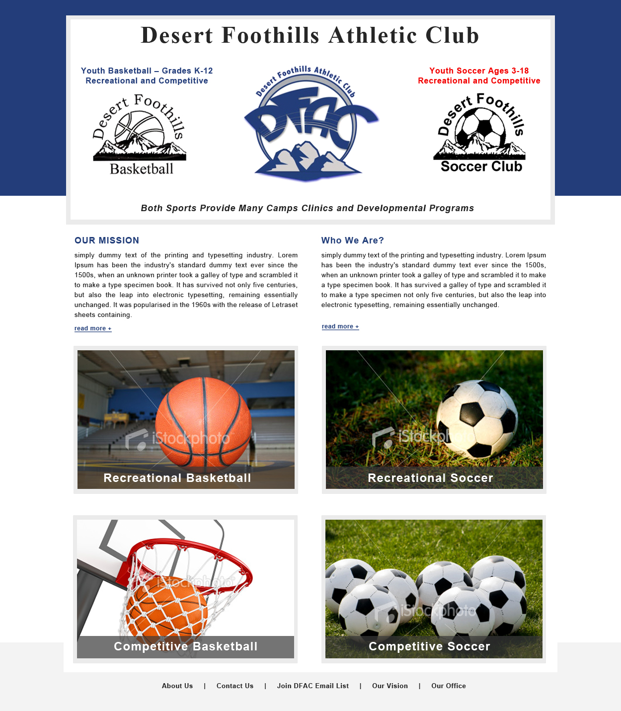 Web Design by Creative X Designs for Desert Foothills Athletic Club | Design #1614689