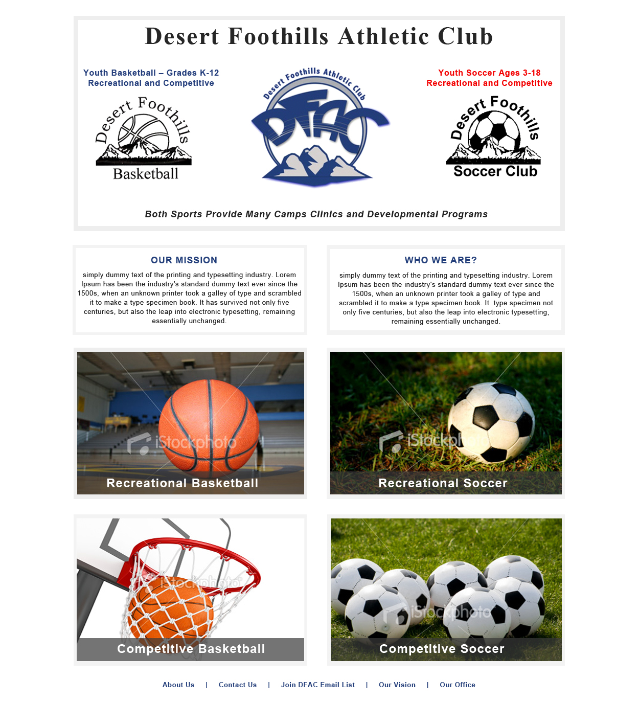 Diseño Web por Creative X Designs para Desert Foothills Athletic Club | Diseño #1614819