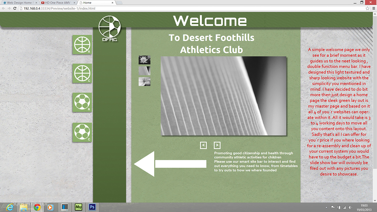 Web Design by D.Korolczuk for Desert Foothills Athletic Club | Design #1587716