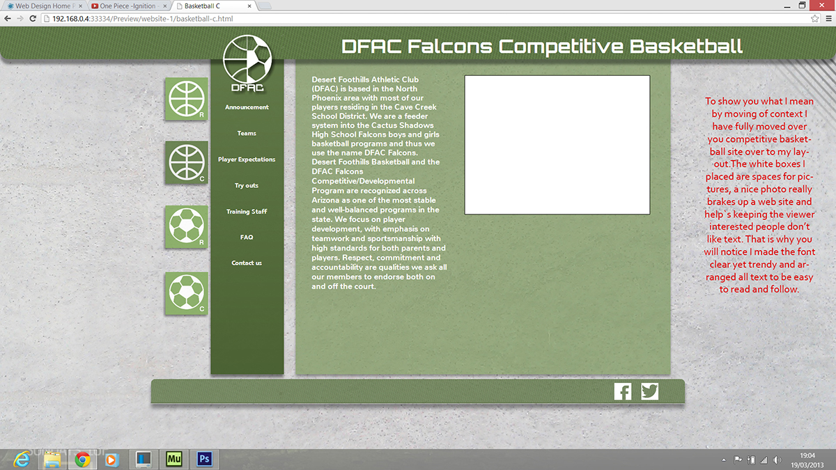 Web Design by D.Korolczuk for Desert Foothills Athletic Club | Design #1587788
