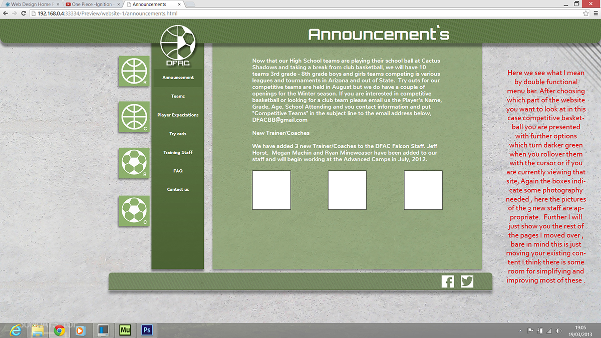 Web Design by D.Korolczuk for Desert Foothills Athletic Club | Design #1587792