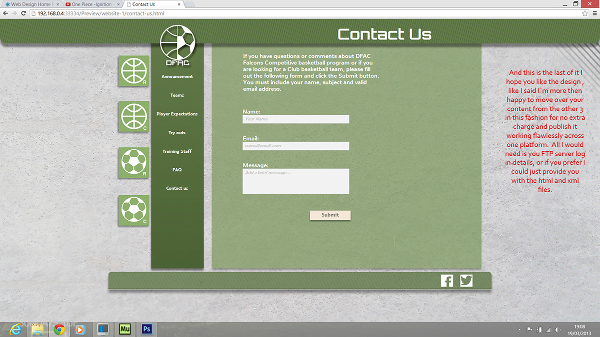 Web Design par D.Korolczuk pour Desert Foothills Athletic Club | Design #1587816