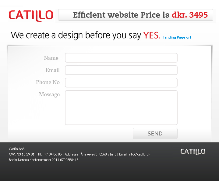 Landing Page Design by Expert Designer for Catillo Aps | Design #309783
