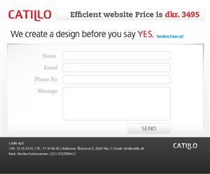 Diseño de Página de Aterrizaje por Expert Designer para Catillo Aps | Diseño #309783