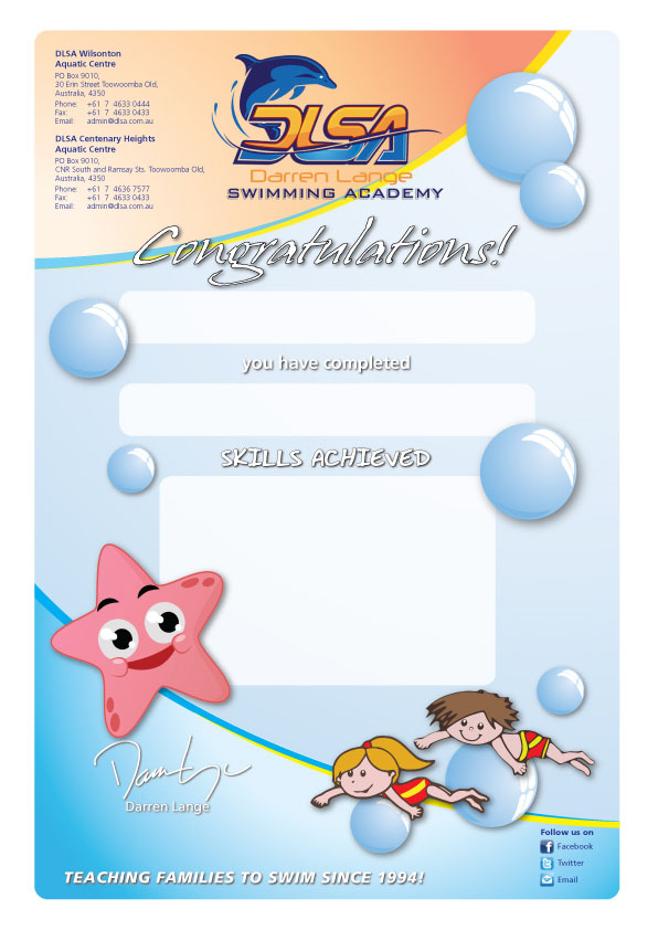 Graphic Design by Junn for DARREN LANGE SWIMMING ACADEMY | Design #1580190
