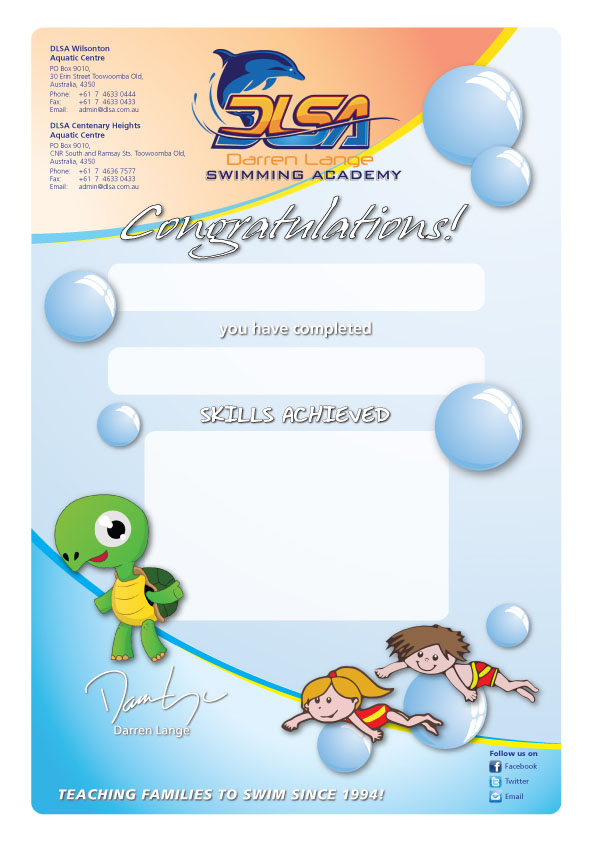 Diseño Gráfico por Junn para DARREN LANGE SWIMMING ACADEMY | Diseño #1583508
