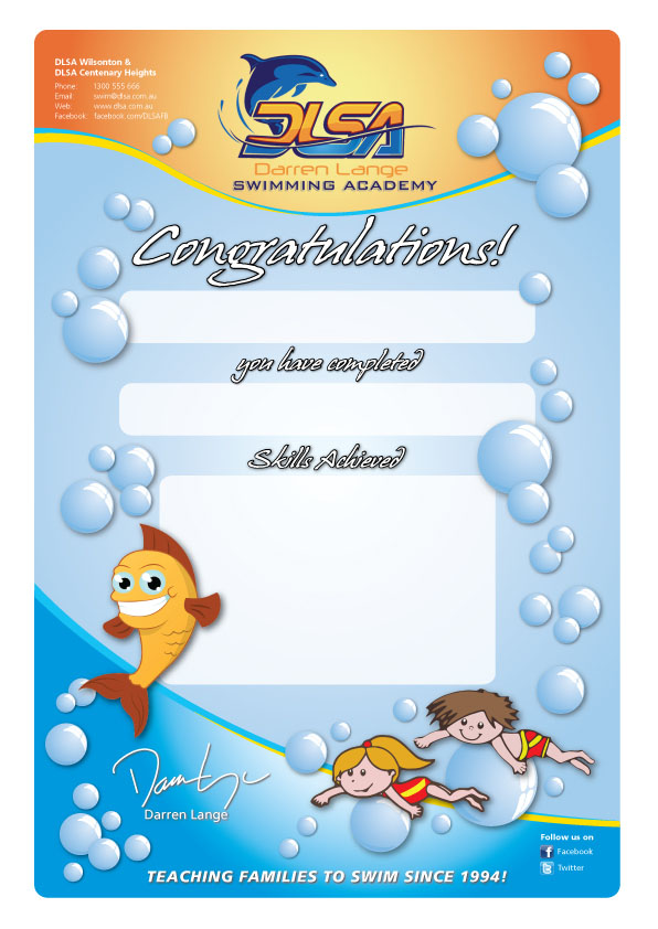 Diseño Gráfico por Junn para DARREN LANGE SWIMMING ACADEMY | Diseño #1640986