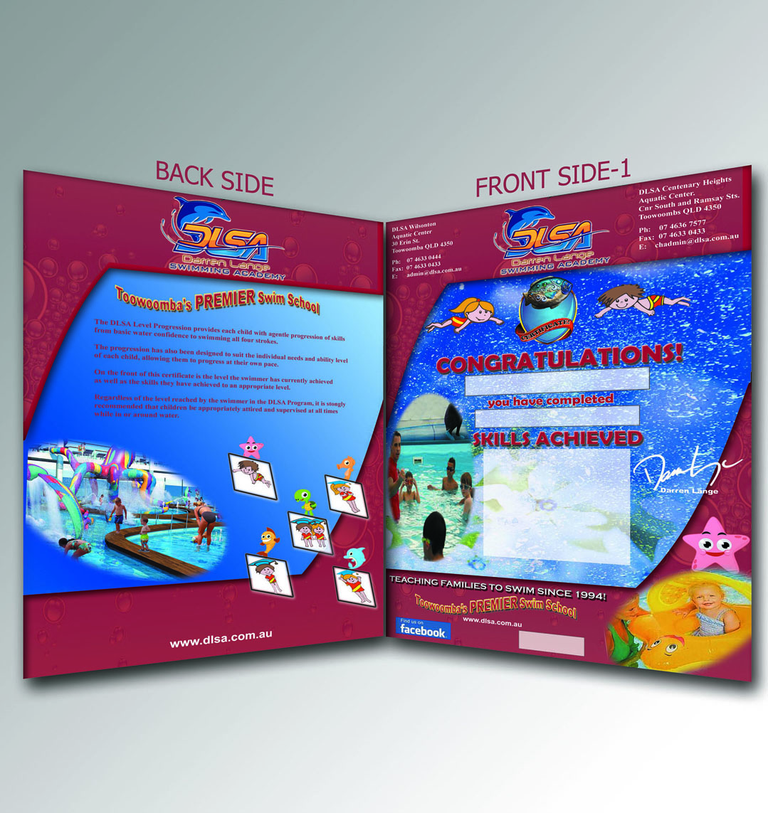 Diseño Gráfico por Unique Design para DARREN LANGE SWIMMING ACADEMY | Diseño #1583263