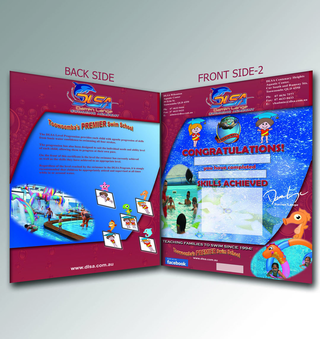 Design Graphique par Unique Design pour DARREN LANGE SWIMMING ACADEMY | Design #1585040