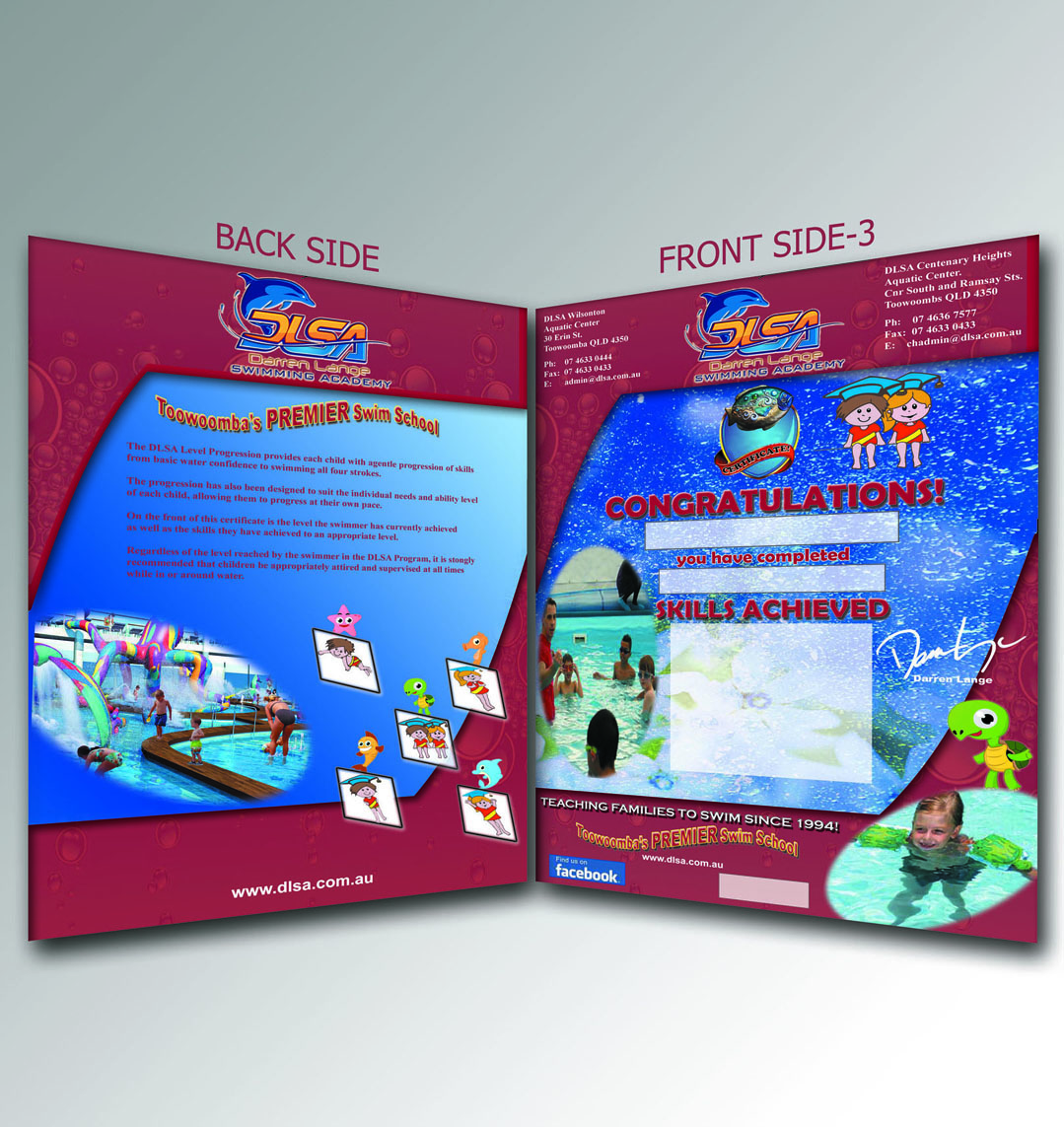 Graphic Design by Unique Design for DARREN LANGE SWIMMING ACADEMY | Design #1585042