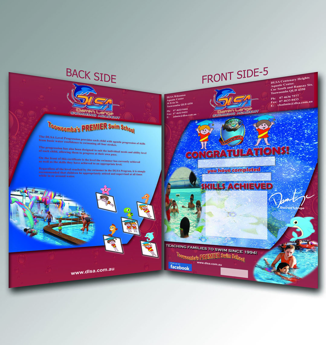 Diseño Gráfico por Unique Design para DARREN LANGE SWIMMING ACADEMY | Diseño #1585047