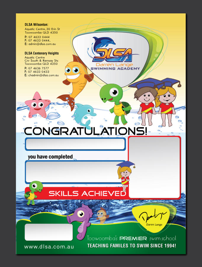Diseño Gráfico por Sbss para DARREN LANGE SWIMMING ACADEMY | Diseño #1591772
