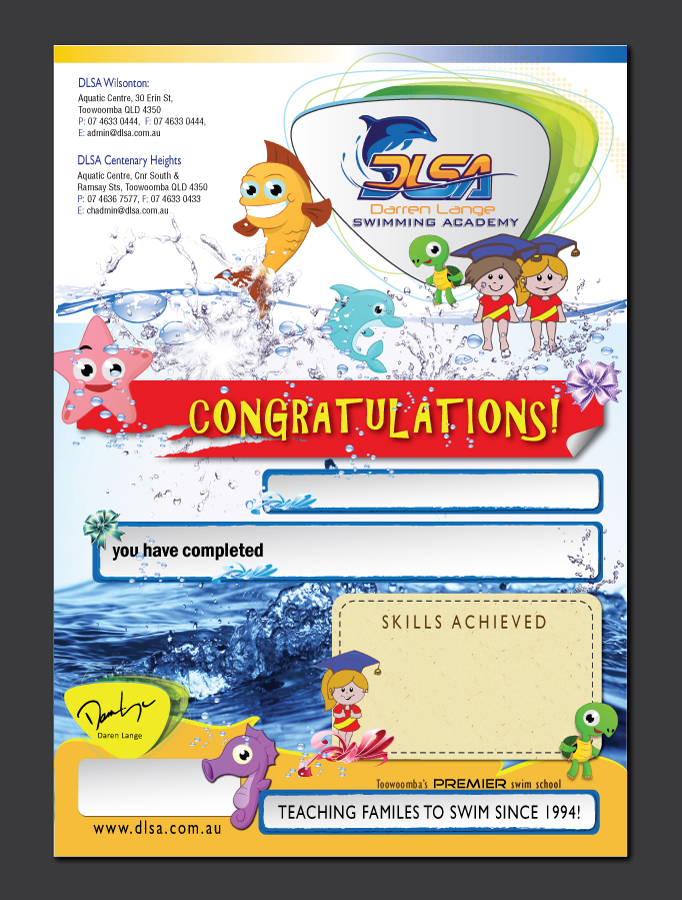Diseño Gráfico por Sbss para DARREN LANGE SWIMMING ACADEMY | Diseño #1593738