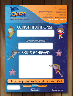Diseño Gráfico por Sbss para DARREN LANGE SWIMMING ACADEMY | Diseño: #1596063