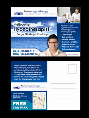 Card Design by rkailas for Acumen Clinical Hypnotherapy | Design: #1614147
