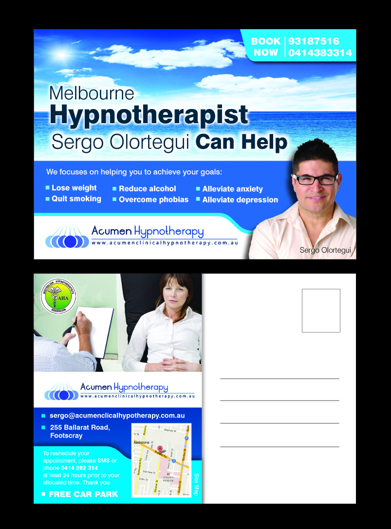 Card Design by rkailas for Acumen Clinical Hypnotherapy | Design #1617812