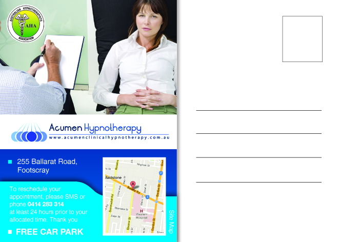 Card Design by rkailas for Acumen Clinical Hypnotherapy | Design #1621756