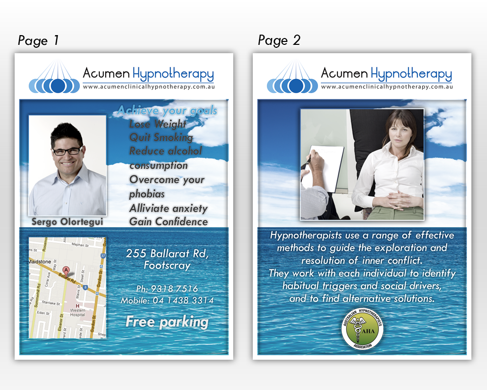 Card Design by OverCast for Acumen Clinical Hypnotherapy | Design #1615253