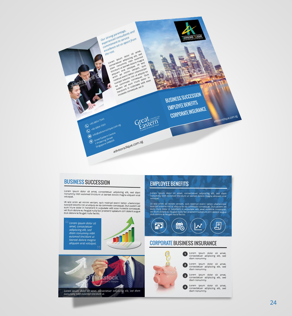 Brochure Design by uniquedesign10 for Advisors Clique | Design #5834060