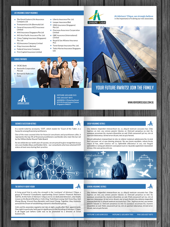 Design de Brochure par debdesign pour Advisors Clique | Design #5812500
