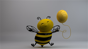 3d bumblebee character needed based on my logo | 3D Design von ejcx