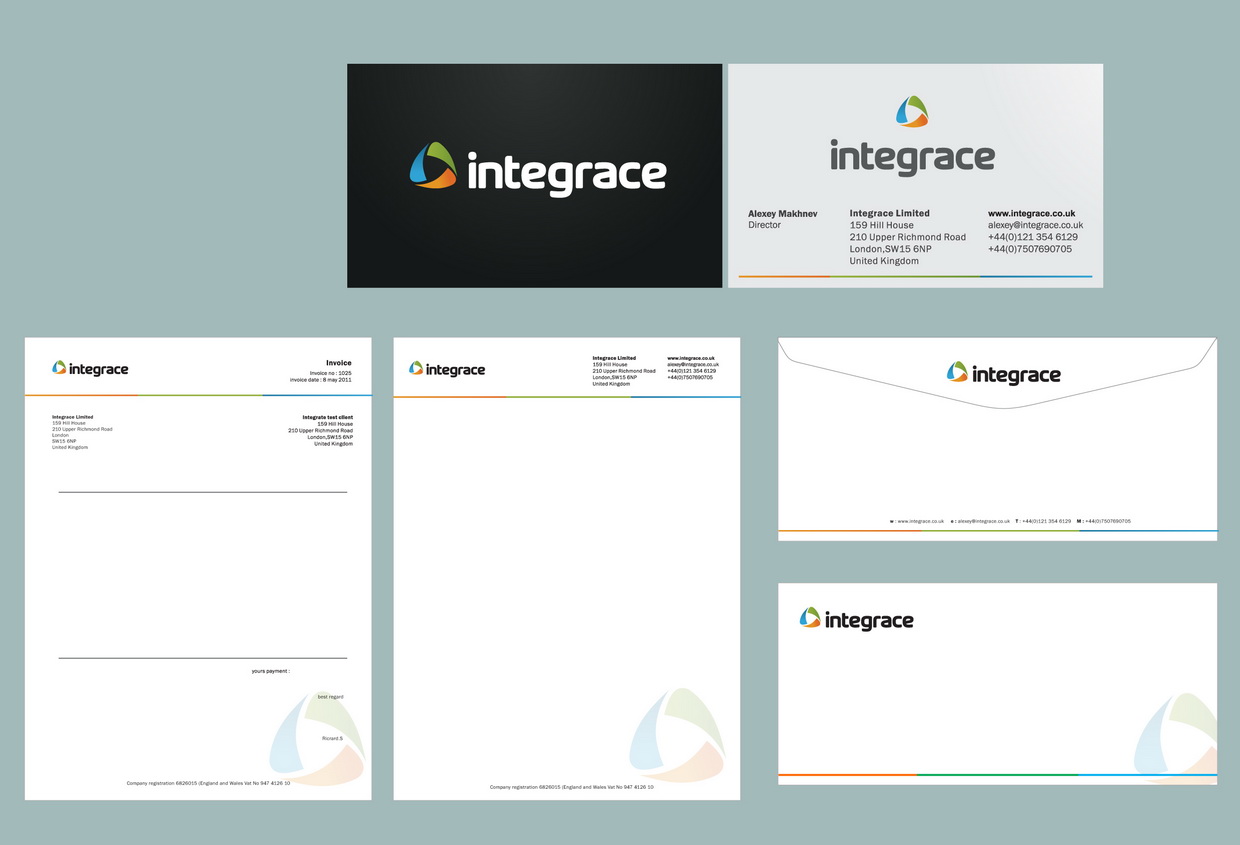 Schreibwaren-Design von monographic für Integrace Ltd | Design #309564