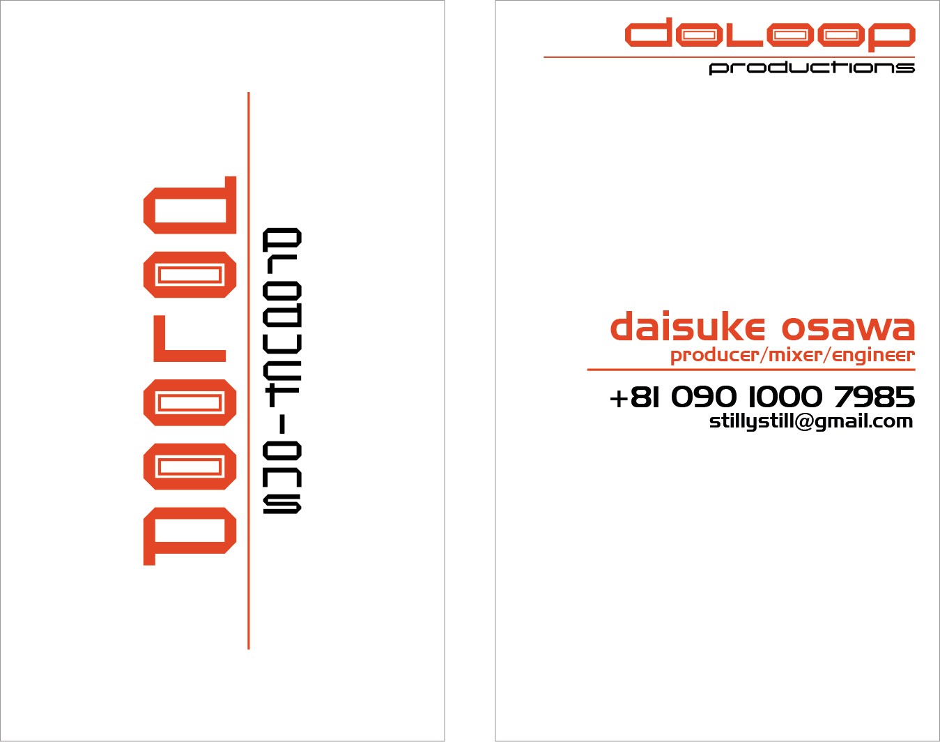 Diseño de Tarjeta de Presentación por jaf0cen para doloop productions | Diseño #1577926