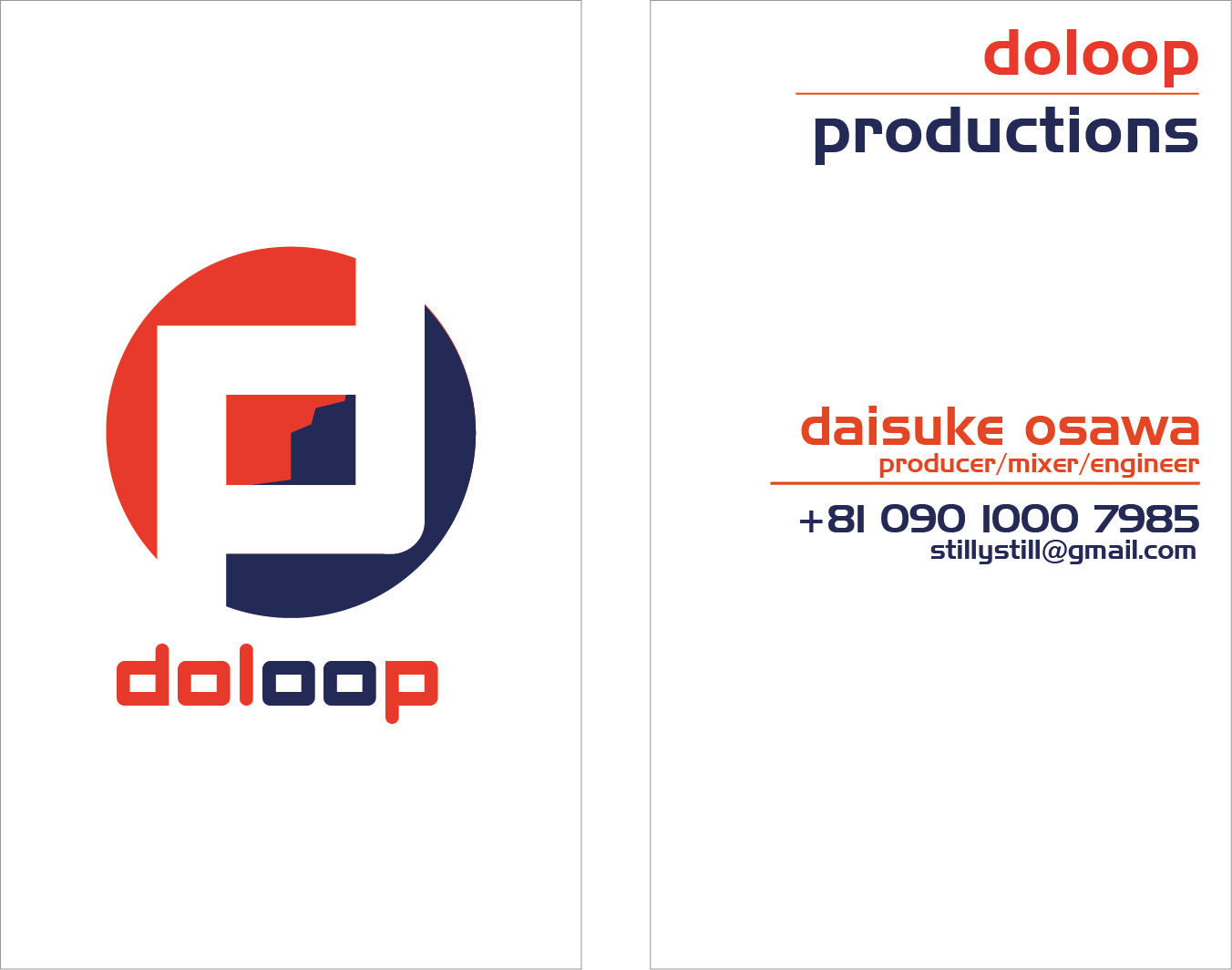 Business Card Design by jaf0cen for doloop productions | Design #1594451