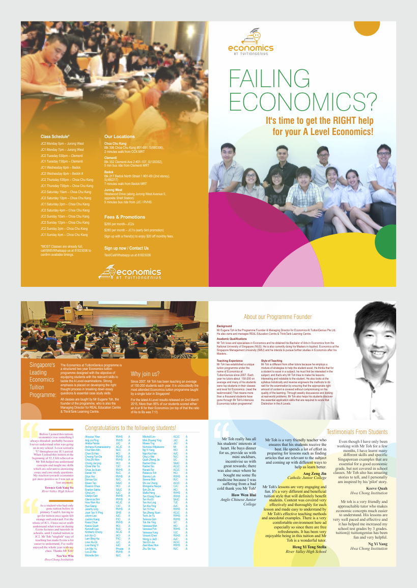 Flyer Design by nng for Economics at TuitionGenius | Design #5840893