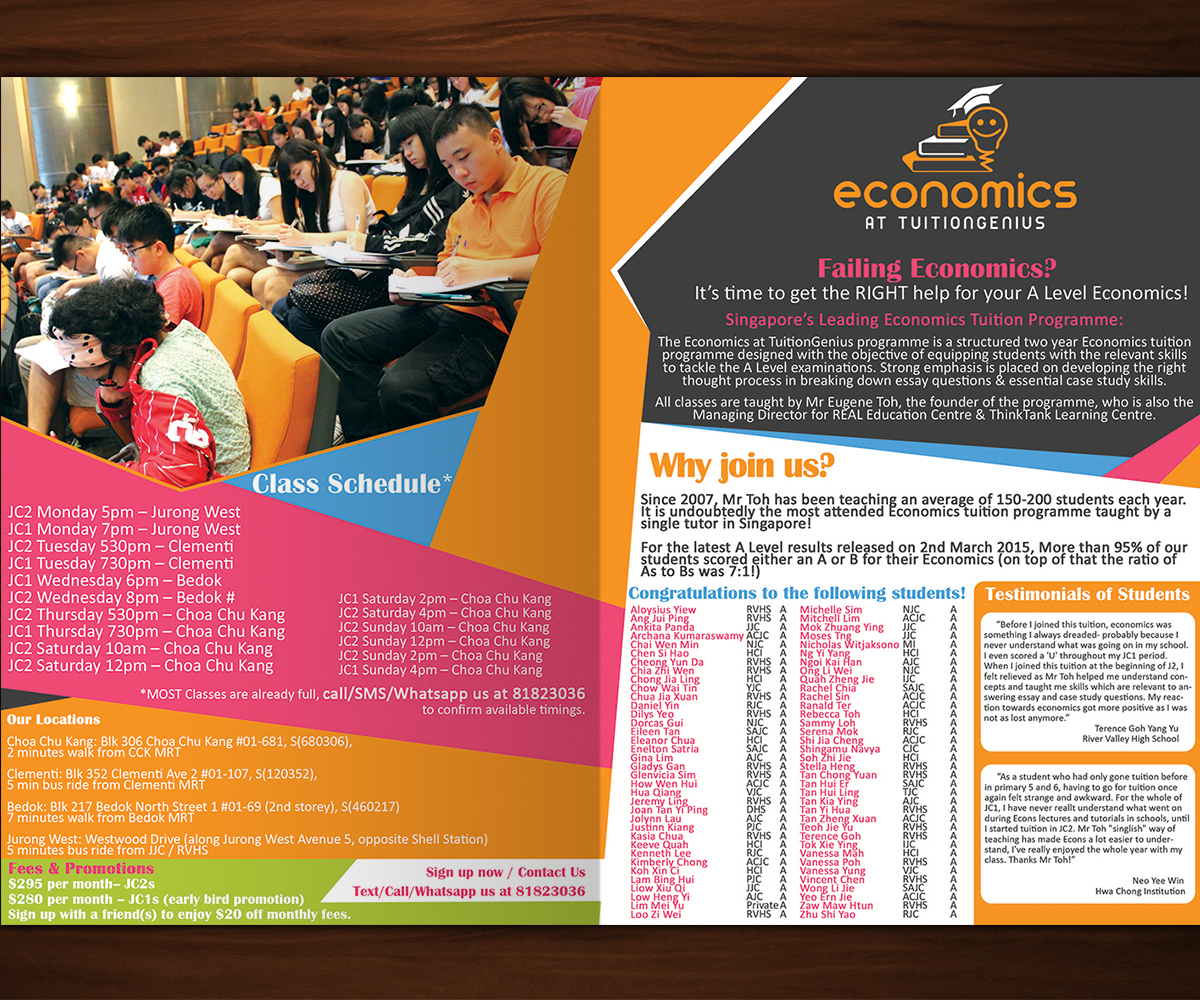 Design de Flyer par KhristianVinuya pour Economics at TuitionGenius | Design #5791864