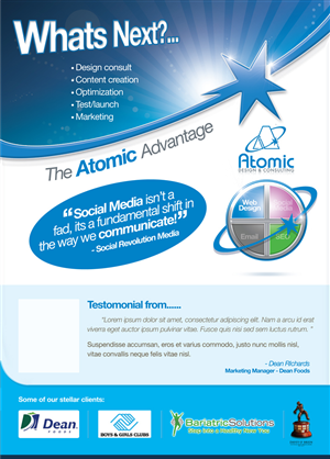 Broschüren-Design von C23design Company für Atomic Design & Consulting | Design: #394104