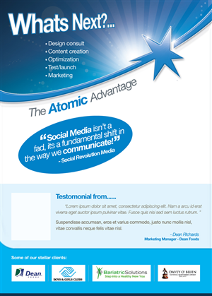 Broschüren-Design von C23design Company für Atomic Design & Consulting | Design: #394955