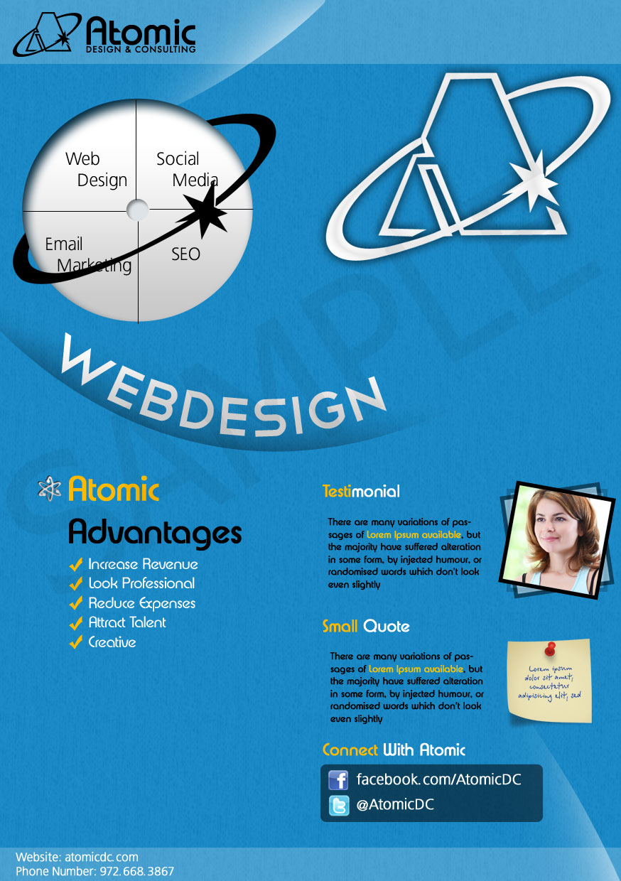 Brochure Design by pb for Atomic Design & Consulting | Design #367609