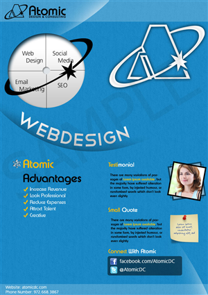 Broschüren-Design von pb für Atomic Design & Consulting | Design: #367609