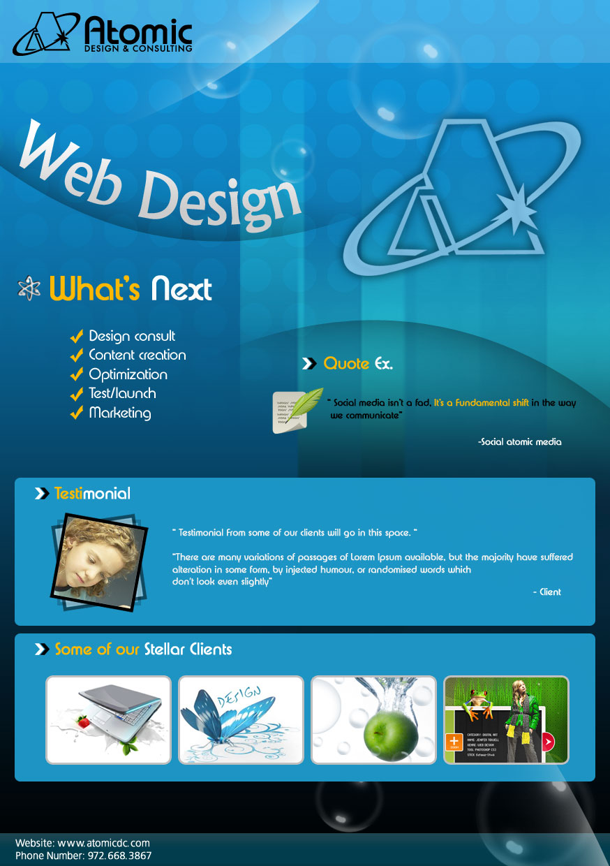 Broschüren-Design von pb für Atomic Design & Consulting | Design #369009