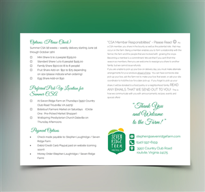 Family Farm Business Requires Flyer for local CSA retail sales and local advertising | Design de Flyer par Rongbaaz