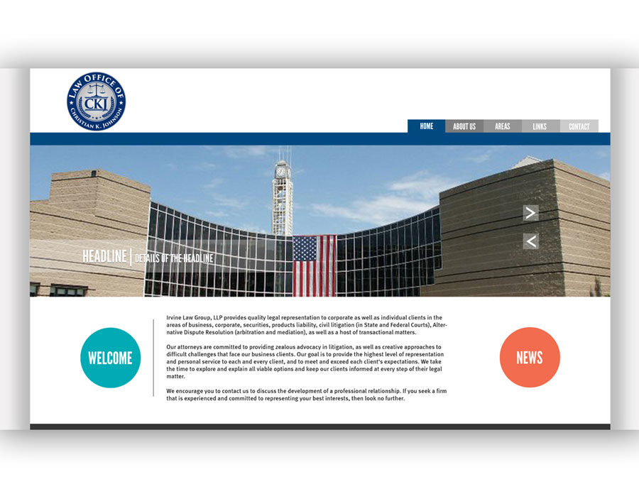 Diseño Web por saroshdurrani para Law Office of Christian K. Johnson  | Diseño #5809800