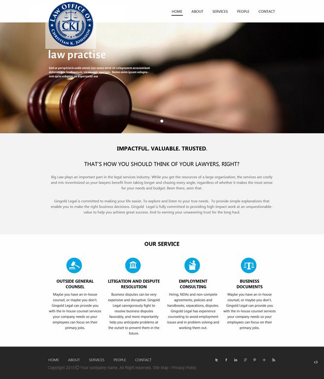 Diseño Web por saroshdurrani para Law Office of Christian K. Johnson  | Diseño #5809817