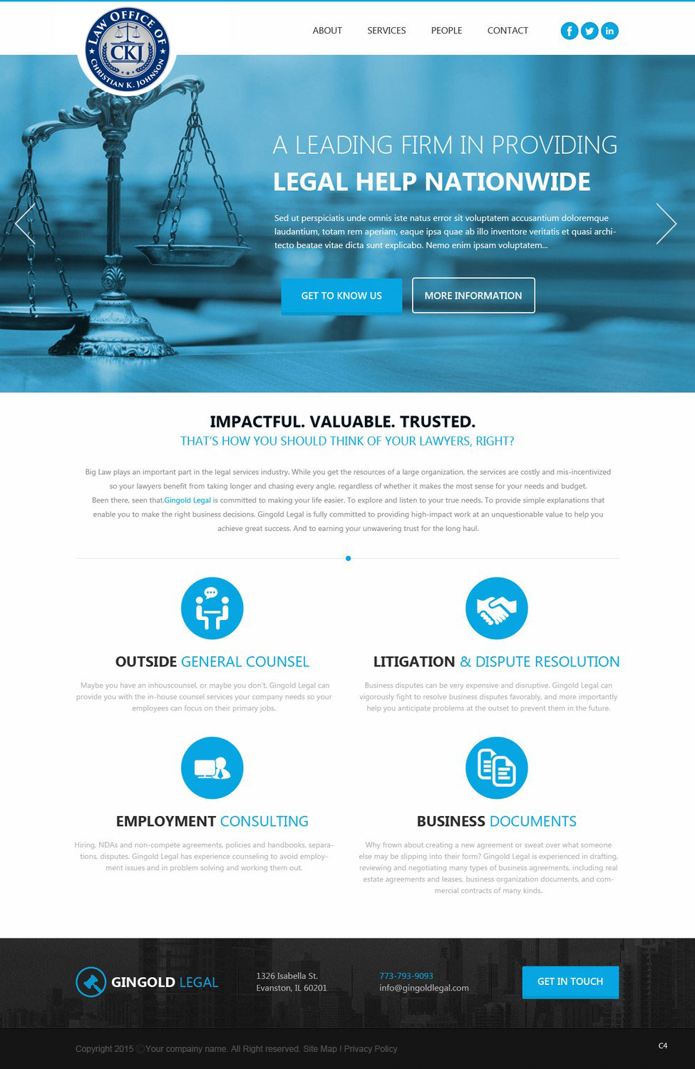 Diseño Web por saroshdurrani para Law Office of Christian K. Johnson  | Diseño #5809854