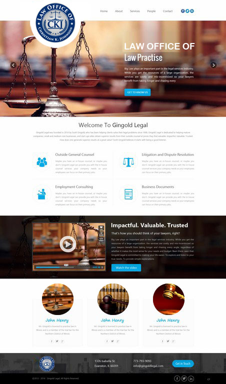 Diseño Web por saroshdurrani para Law Office of Christian K. Johnson  | Diseño #5809919