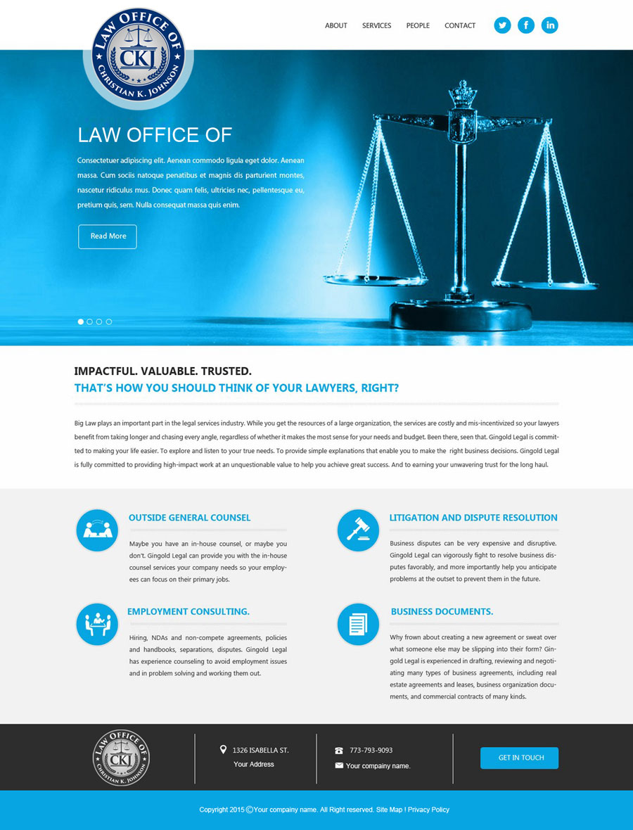 Diseño Web por saroshdurrani para Law Office of Christian K. Johnson  | Diseño #5810002