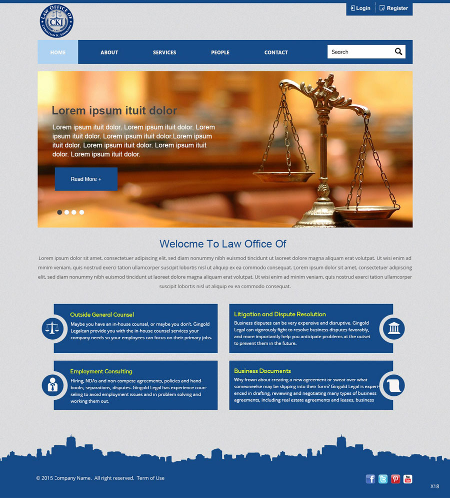 Diseño Web por saroshdurrani para Law Office of Christian K. Johnson  | Diseño #5810960