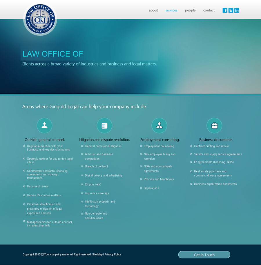 Diseño Web por saroshdurrani para Law Office of Christian K. Johnson  | Diseño #5811079