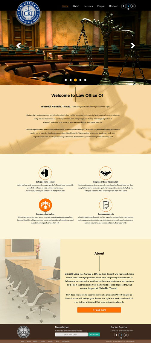 Diseño Web por saroshdurrani para Law Office of Christian K. Johnson  | Diseño #5811225