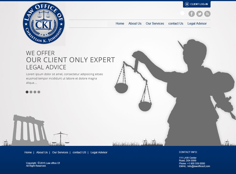 Diseño Web por saroshdurrani para Law Office of Christian K. Johnson  | Diseño #5811370