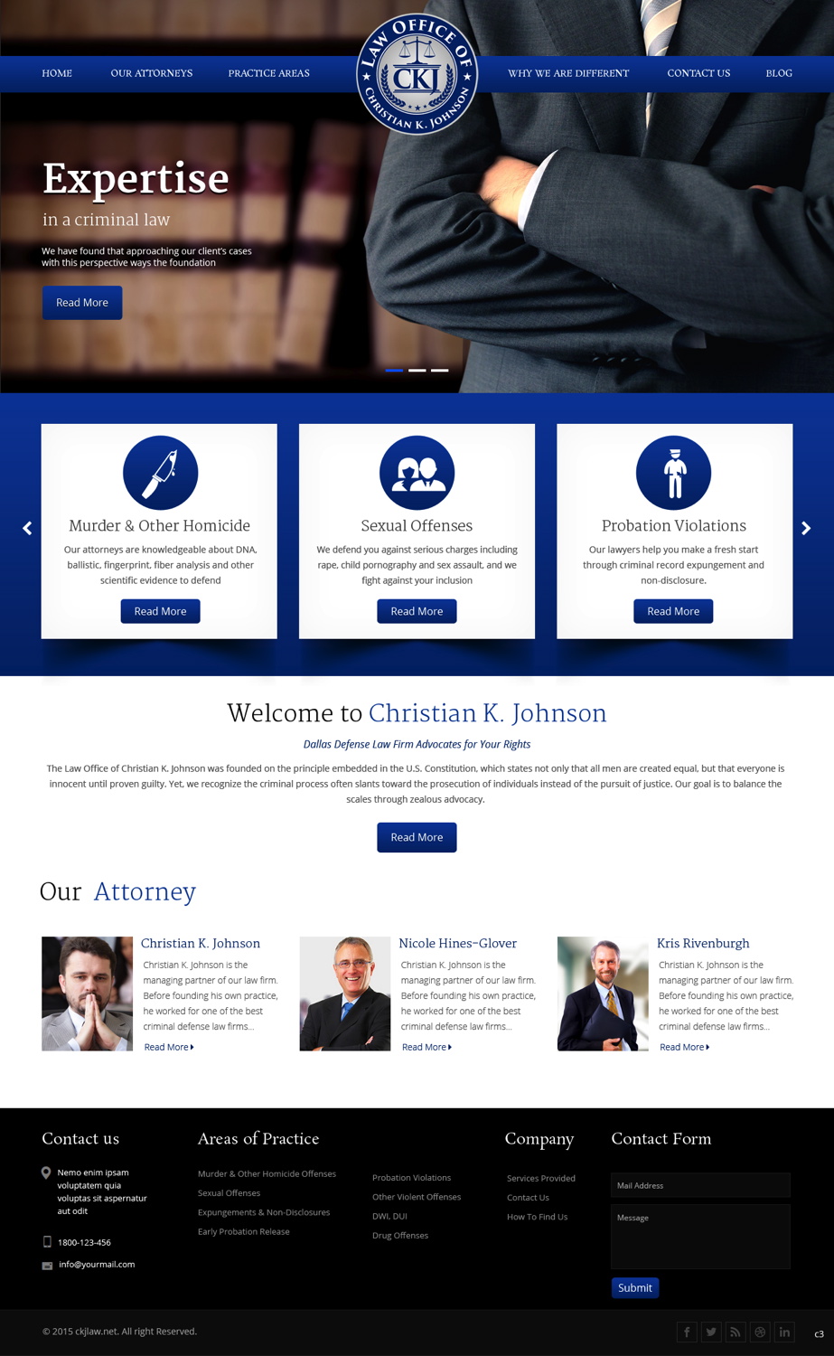 Web Design by pb for Law Office of Christian K. Johnson  | Design #5793906