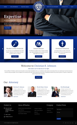 Web Design by pb for Law Office of Christian K. Johnson  | Design: #5793906