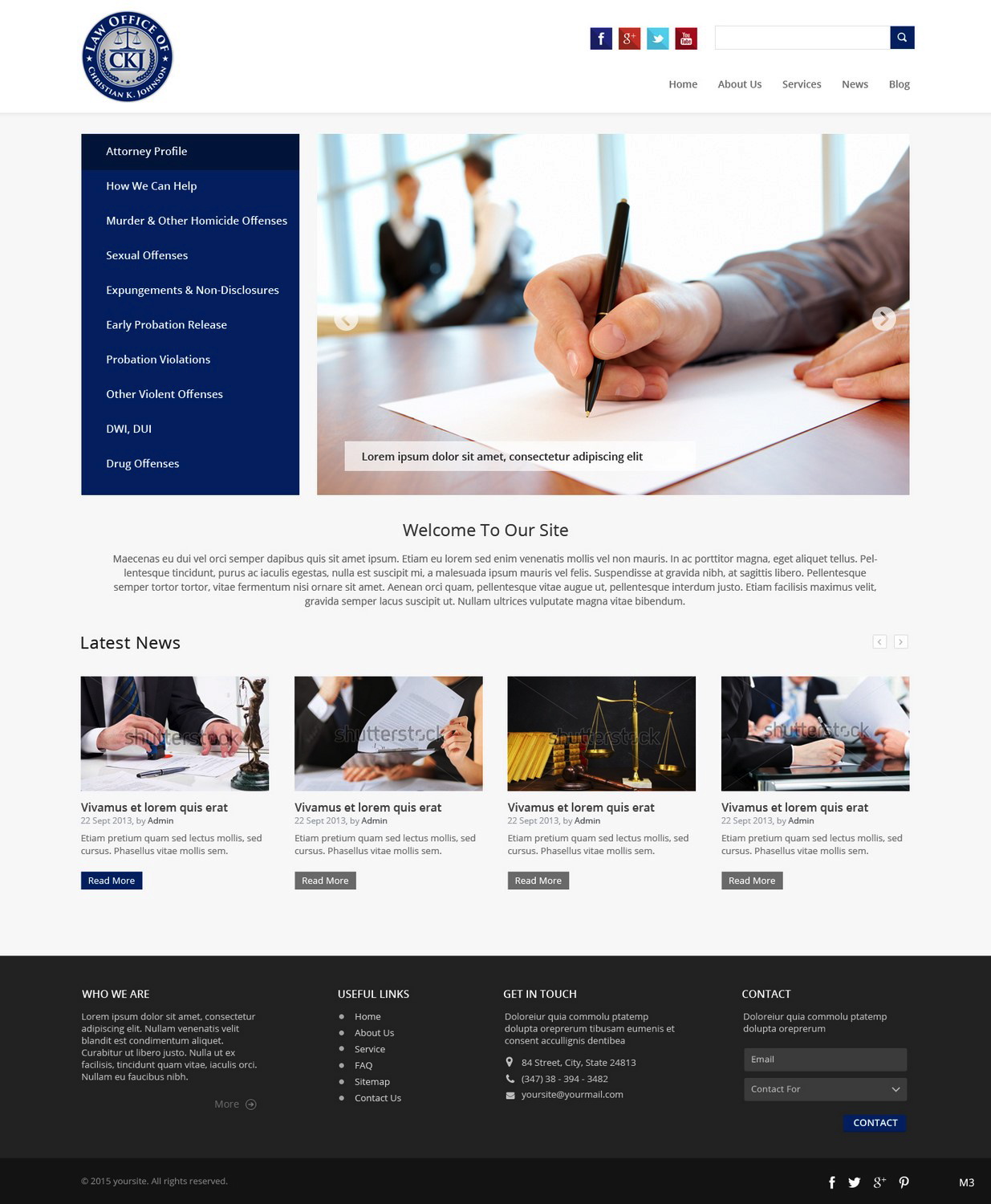 Web Design by pb for Law Office of Christian K. Johnson  | Design #5793915