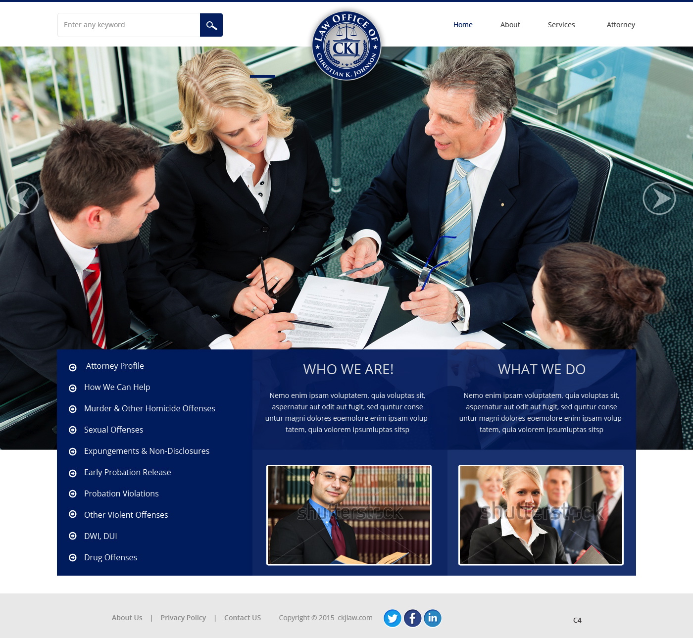 Web Design by pb for Law Office of Christian K. Johnson  | Design #5793916