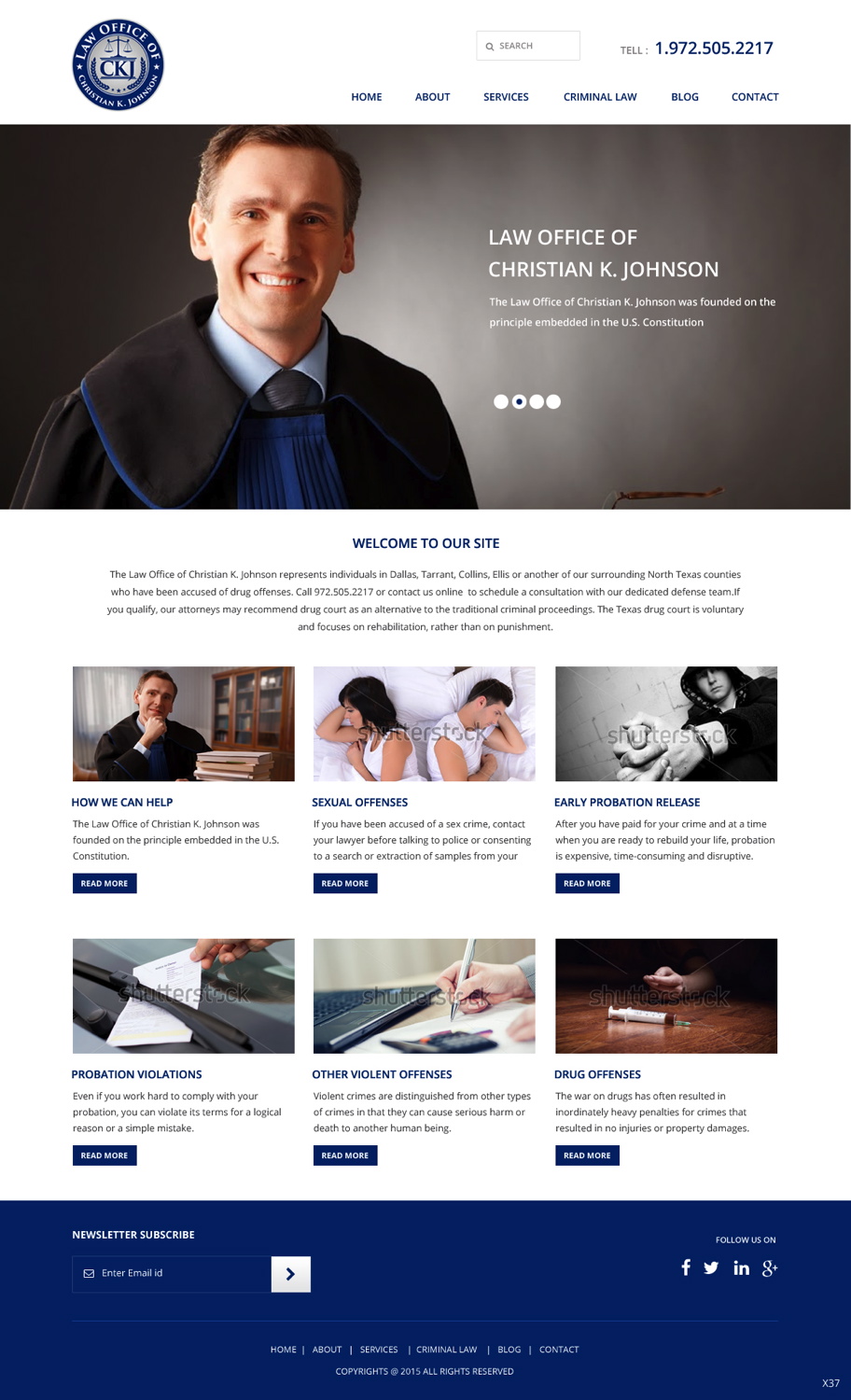 Web Design by pb for Law Office of Christian K. Johnson  | Design #5793921